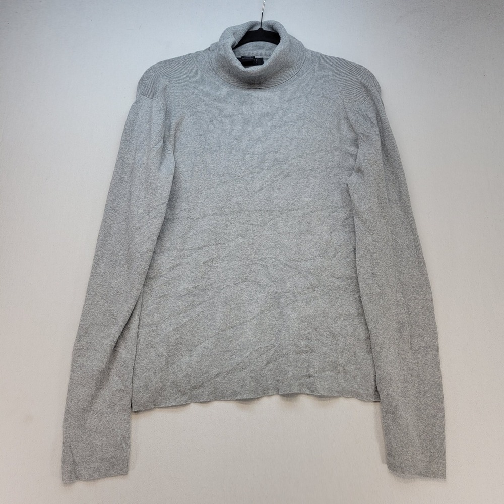 The Limited Turtleneck Sweater WomenS XL Gray Classic Ribbed Knit Stretch Top